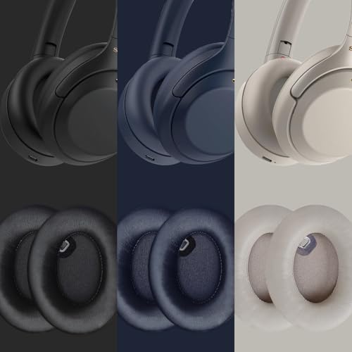 Replacement Ear Pads for Sony WH-1000XM4 (WH1000XM4) Over-Ear Headphones, Ear Cushions, Headset Earpads, Ear Cups Cover with Soft Protein Leather (Gold) - color: Gold