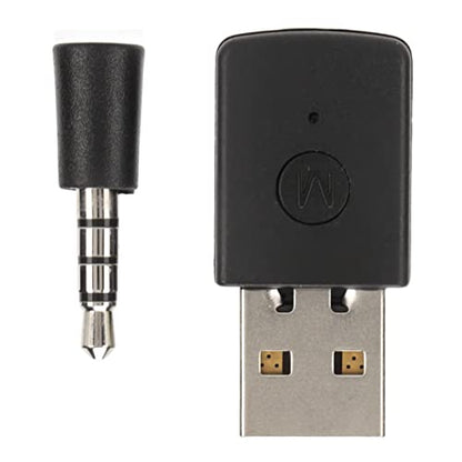POCREATION Bluetooth USB Adapter for PS5 Gaming, Dual Mode Wireless Audio Transmitter Receiver, Plug & Play Bluetooth Dongle for Console Voice Chat, PS5 Controller, PC, 3.5mm Mic, Long Range