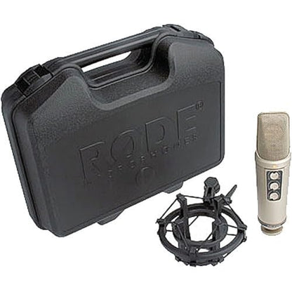 Rode NT2000 Large-Diaphragm Condenser Microphone, Silver | HF1 Capsule with variable polar patterns and 7dBA self-noise for recording, broadcasting and production - style: NT2000