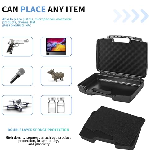 14.1" x 10.6" x 3.5"Customizable Foam Hard-Shell Portable Case | Portable Case with Pre-cut Foam Interior, Suitable for Storing Electronics, Microphones, Cameras, and Equipment, etc - size: 14"