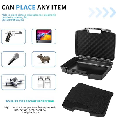 14.1" x 10.6" x 3.5"Customizable Foam Hard-Shell Portable Case | Portable Case with Pre-cut Foam Interior, Suitable for Storing Electronics, Microphones, Cameras, and Equipment, etc - size: 14"