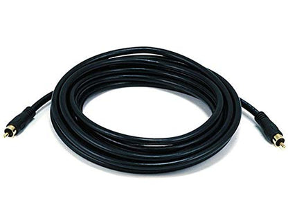 Monoprice 15ft Coaxial Audio/Video RCA Cable M/M RG59U 75ohm (for S/PDIF, Digital Coax, Subwoofer & Composite Video) - size: 15 Feet (Pack of 1), style: Cable