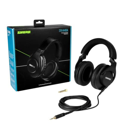 Shure SRH440A Over-Ear Wired Studio Headphones – Professional Monitoring & Recording Earphones with Accurate Frequency Response, Adjustable Collapsible Design, Black (Pack of 6) - size: 3.25 (Pack of 6), style: Gen 2