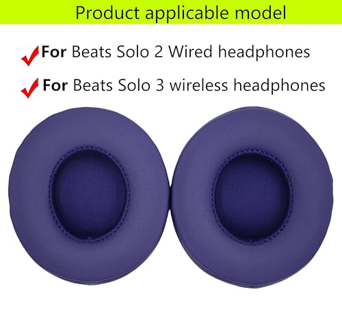 Replacement Ear Pads Compatible with Beats Solo 3.0 Wireless Violet - color: Violet