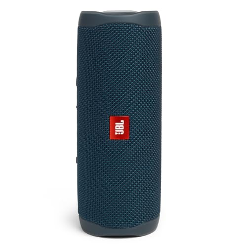 JBL FLIP 5, Waterproof Portable Bluetooth Speaker, Blue, 3.6 x 3.6 x 8.5 | Sounds better than ever, Bring the party anywhere, Make a splash with IPX7 waterproof design, A rainbow of colours - color: Blue