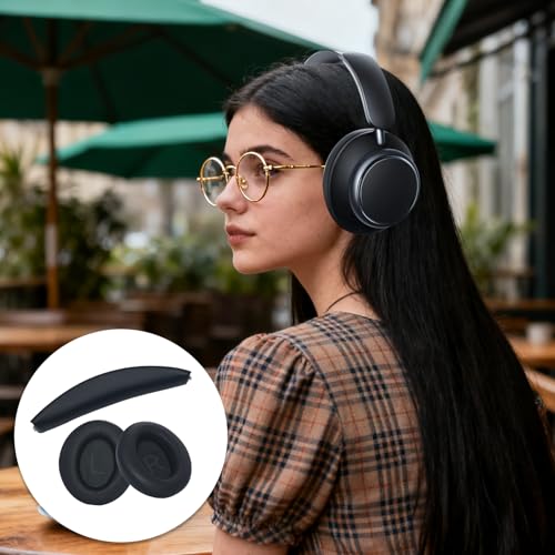 Adhiper Earpads & Headband for Anker Soundcore Space Q45 Headphones,Black