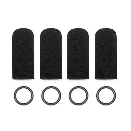 Mic Cover Compatible with David Clark DC One-X,PRO-X2,DC-Pro X,H20,H10 Series Aviation Headset,M-7,M-4,M-5,M-77 Series DC-87 Microphone Protector, 4 Pack Foam Covers & O-Rings Kit