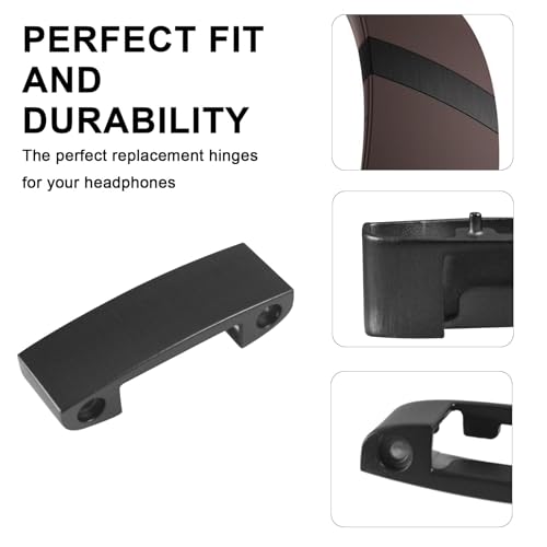 Adhiper Hinge Replacement Metal Repair Parts for Beats Studio Pro Headphone | Studio Pro Durable Repair Kit Replacement Headband Metal Folding Hinge Clip Cover Pin Repair Parts Set（Black） - color: Black