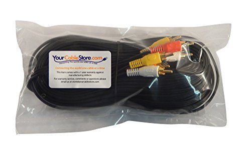 50 Foot RCA Audio/Video Cable 3 Male to 3 Male - size: 50 Ft