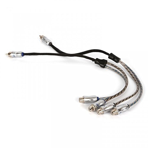 NVX XIX2F | Oxygen Free Copper Double Twisted Pair X-Series with Shielded Noise Reduction and Split-tip Silver-Plated Machined ends - size: 1 Male to 2 Female Y-Adapter