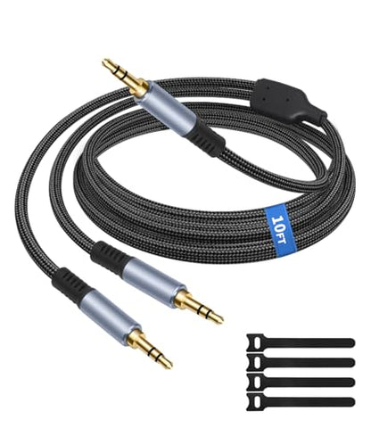 Vthahaby 3.5mm 1 Male to 2 Male Audio Splitter, 3.3 FT 3.5mm Y-Splitter Stereo Audio Cable, for Speakers, Headphone, Cell Phone PC Laptop, Perfect for Switching or Two Sets of Speakers