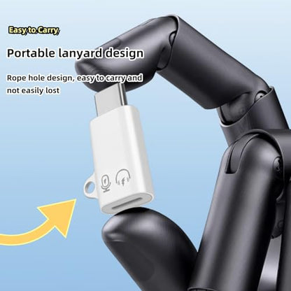 USB C to Lightning Microphone Adapter for iPhone Wireless Lavalier Microphone Fast Charging, 2 Pack Type C Male to Lightning Female Adapter Compatibility with i-Phone 17/16/15 Series,Not for Headphone