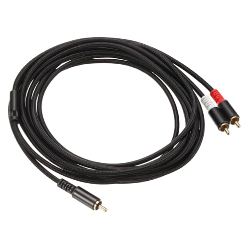 DMiotech RCA Y Cable 16ft, 1 RCA Male to 2 RCA Male Y Splitter Stereo Audio Subwoofer Cable for Home Theater, HDTV, Speakers, Hi-Fi Systems, Amplifiers - size: 16ft