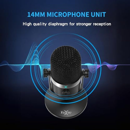 FOXXRAY SUM-13 Gaming USB Microphone for Streaming, Podcasting on PC/Laptop/Mobile, Cardioid Pickup Microphone with Noise Cancellation, Mute Button and Adjustable Stand, Plug and Play