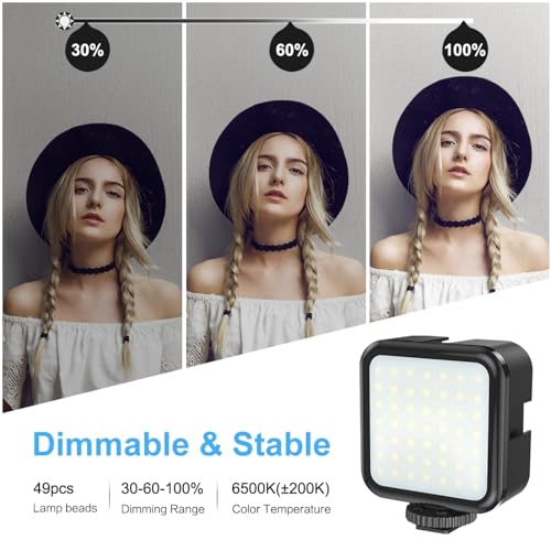 PULUZ U/C Shape Video Action Stabilizing Handle Grip Handheld Stabilizer Kit with Phone Clamp + LED Studio Light for Canon Sony Nikon Cameras and Home DV Camera Smartphones - style: stabilizer kits 2
