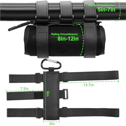 vhbw XL Portable Bike/Bicycle Speaker Mount for JBL Flip 5/6 Mount – Speaker Strap Holder for JBL Charge 4/5/6, Anker Soundcore 2/3, UE Boom 3 (XL Size)