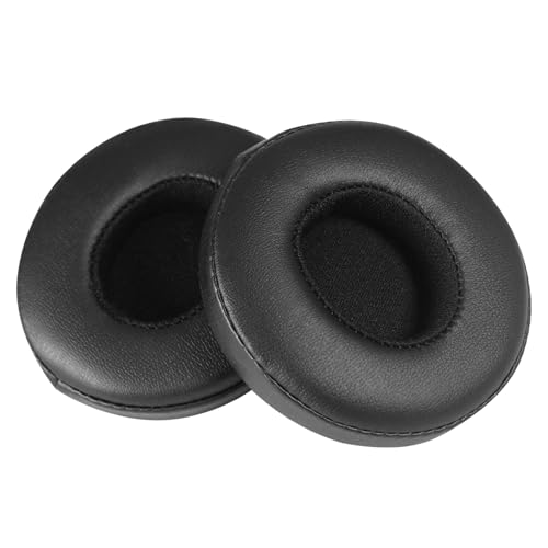Solo3 Earpads Replacement, Ear Pads Cushions Compatible with Beats Solo 2 & Solo 3 Wireless On-Ear Headphones, Solo2 Solo3 Earpads with Soft Memory Foam & Protein Leather(Black) - color: Black