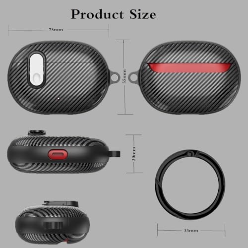 Beats Studio Buds/Studio Buds Plus Case Cover 2021/2023 Men Lock Clip with Clean Kit, GARTOO Protective Case and Cleaning Pen Compatible with Beat Studio Bud Plus for Women Girls Kids Black/White - color: Black/White