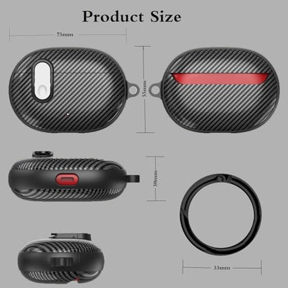 Beats Studio Buds/Studio Buds Plus Case Cover 2021/2023 Men Lock Clip with Clean Kit, GARTOO Protective Case and Cleaning Pen Compatible with Beat Studio Bud Plus for Women Girls Kids Black/White - color: Black/White