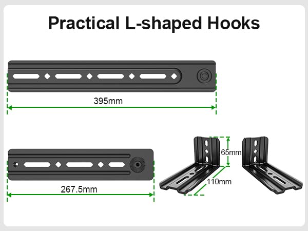 USX MOUNT Soundbar Mount, Sound Bar Mount for Mounting Above or Under TV, Fits Most of Sound Bars Up to 16 Lbs, with Detachable Extension Plates - size: Soundbar Mount up to 16 lbs