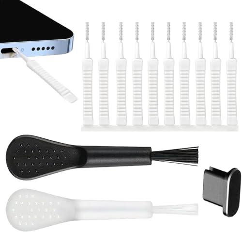 13 Pcs Phone Speaker Cleaning Kit - Cell Phone Port Cleaning Brush, Phone Charger Port Cleaner Kit | Reusable Cleaning Brush with Soft Gentle Bristles, Non Skid Charging Port Cleaning Kit