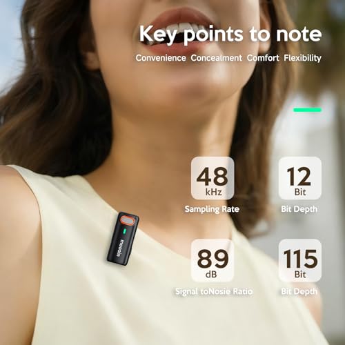 Wireless Lavalier Microphone with AI Noise Reduction & Voice Changer-Plug-and-Play, Mini Portable, Wireless Transmission for iPhone/Android Vlogging, Interviews & Live Streaming - color: M3