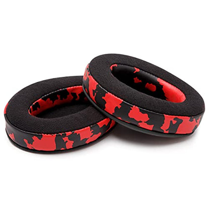 WC PadZ Velour - Earpads for Audio Technica, HyperX, Arctis & More | Made by Wicked Cushions | Extra Thick | Also fits Logitech G Pro X & 50+ Additional Models | Red Camo - color: Red Camo