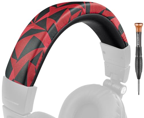 SOULWIT Headband for Audio Technica ATH M50, M50X, M50XWH, M50XBT, M50XBT2, M50S/LE Headphones, Replacement Headstrap Pad Repair Part (Red Storm) - color: Red Storm