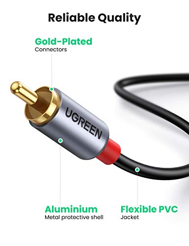 UGREEN USB C to RCA Audio Cable Type C to 2RCA Male Jack Plug Adapter 5FT