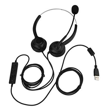 ZJchao Pro Gaming Headset with Ultra Soft Ear Cups Noise Cancelling Mic Plug and Play USB for PC Laptop Lightweight Fatigue Design