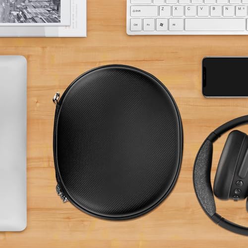 Geekria Shield Headphones Case Compatible with Skullcandy Riff 2, Crusher ANC 2/Evo/ANC, Hesh 3, Replacement Hard Shell Travel Carrying Bag with Cable Storage (Black)