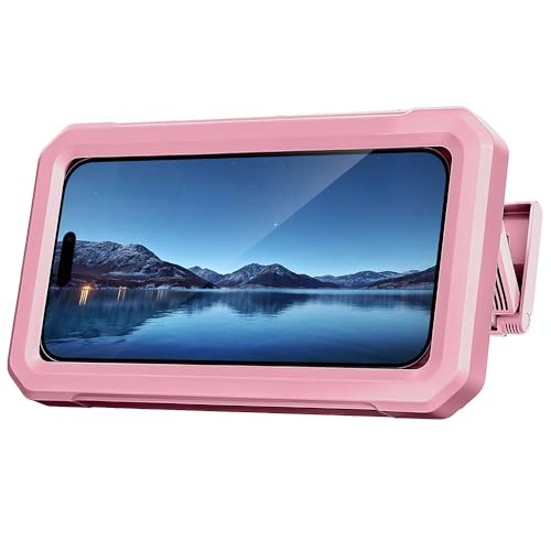 Coolpow Shower Phone Holder Waterproof【480°Rotatable】Retractable Adjustable Shower Phone Case Shower Stall Accessories for Bathroom Wall Phone Mount Stand Water Proof Anti Fog Case for 4-7"Cellphones - color: Pink