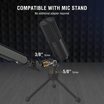 FIFINE K669C XLR Condenser Microphone for Recording, Podcast | Cardioid Studio Mic for Voice-Over, Streaming, Vocals, Compatible with Audio Mixer/Audio Interface