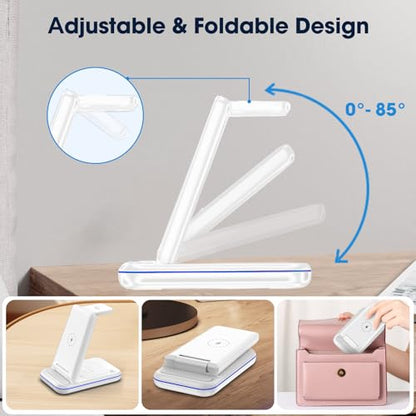 Wireless Charging Station for Samsung/Android, Fast Wireless Watch Charger Station Compatible for Samsung Galaxy S26 Ultra/S25/S24+/Z Flip 7/6 Fold 7/6, Watch8/7/Pro/Active 2 Galaxy Buds3/2 Pro(White) - color: White
