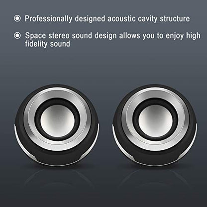 Stereo Computer Speaker, USB Powered Speaker Sound, Loud Volume and Enhanced Bass, PC Speaker for Laptop Cellphones and More | Loud Volume and Enhanced Bass, PC Speaker for Laptop Cellphones and More