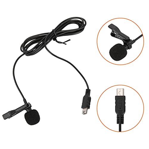 Mini USB Stereo External Microphone for 3, 3+,4, High Sensitivity, Plug and Play, Collar Clip, Excellent Directional Stereo Output