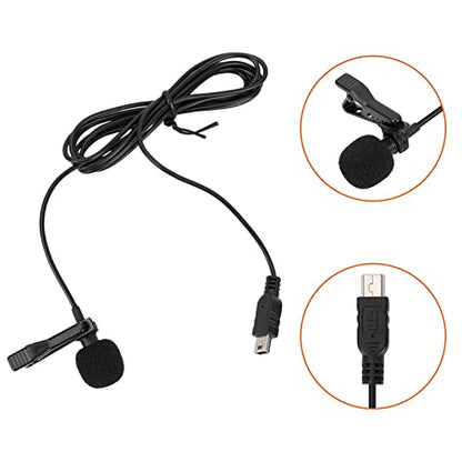 Mini USB Stereo External Microphone for 3, 3+,4, High Sensitivity, Plug and Play, Collar Clip, Excellent Directional Stereo Output