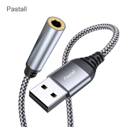 USB to 3.5mm Jack Audio Adapter,39 inch USB to Audio Aux Cable | External Stereo Sound Card,3.5mm TRRS Female Headset for PS4/PS5/Headphone/Mac/Linux/Laptop/Desktops/Docking Station - size: 1Pack 39 inch