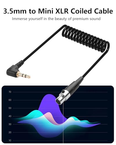 CERRXIAN 3.5mm to Mini XLR Stereo Audio Coiled Cable 90° 1/8" TRS Jack to 4 Pin Mini XLR Female Stereo Adapter Connector for Digital Camera, Microphone, Audio Mixer, Cell Phone, Laptop, Speaker 1.64Ft - size: 3.5MM TRS Male to 4 Pin Mini XLR Female