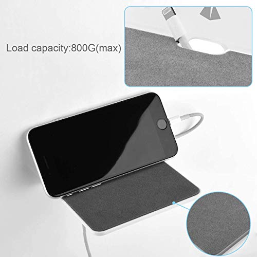 2-Pack 4.25" Acrylic Small Floating Shelves - Speaker Mount, Webcam, Cell Phones, Display Shelf (White, Small) - color: White, size: Small