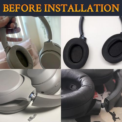 SOULWIT Hinge Swivel Replacement for Sony WH-1000XM4 Headphones, Left & Right Rotation Joint Pivot Repair Parts Accessories for WH1000XM4 - Black