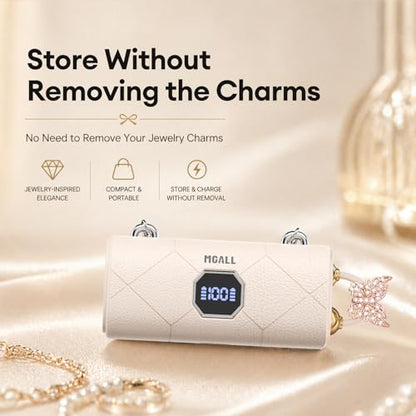 Clip On Earbuds with Detachable Gold Butterfly Earrings, Bluetooth 6.0 Open Ear Earbuds for Women, Led Display Leather Texture Charging, Comfortable Fit, Sports, Daily Wearers&Gifts, X22 Beige - color: Beige-Gold Butterfly Diamond Earrings