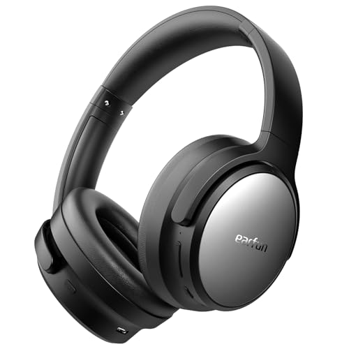 EarFun Tune Pro Active Noise Canceling Headphones, Wireless Headphones | 5 Mics Clear Call, 120H Playtime, Bluetooth 5.4, Hi-Res Audio, Multipoint Connection, Custom EQ via App, Comfortable Fit
