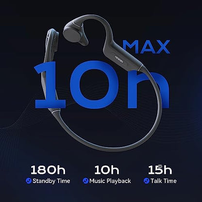 NANK Runner Diver2 Bone Conduction Headphones, IP68 Swimming Headphone with MP3 Player Built-in 32G Memory, Bluetooth 5.3 Open Ear Headphones with CVC6.0 Mic for Swimming Running Cycling Gym