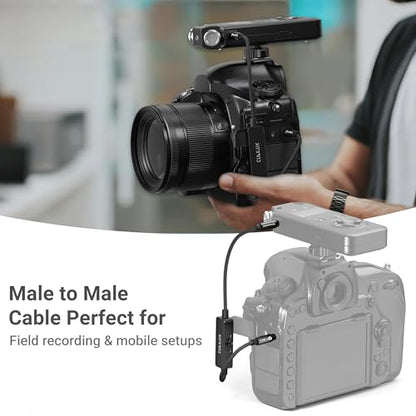 3.5mm TRS Line to Microphone Attenuator Cable, 3-Level (-10dB/-20dB/-30dB) Attenuation MIC Cord for DSLR Camera, Camcorder, 1 Feet