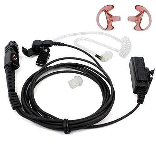3'2 Wire Earpiece Mic Headset Mic Acoustic Tube Noise Reduction Reinforced Compatible with Motorola XPR 3000 XPR 3000e XPR 3300 XPR 3300e XPR 3500 XPR3500e XIR P6600 Noise Reduction Two Way Radio | Compatible for XPR 3000 XPR 3000e XPR 3300 XPR 3300e XPR