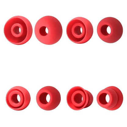hopopwer Replacement Silicone Earbuds Tips for Powerbeats 3 Powerbeats 2, 4 Pairs Earbuds Silicone Ear Tips Set - Small, Medium, Large and Double Flange (Red) - color: Red without Pen