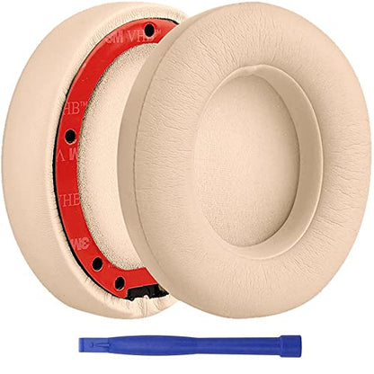 Beats Studio 3 Ear Pads, BUTIAO Replacement Protein Leather Earpads Memory Foam Ear Cushion Cups Repair Parts for Beats Studio 3 Studio 2 Wireless Wired Headphones by Dr.Dre (Champagne) - color: Champagne