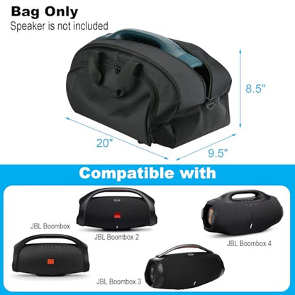 Travel Carrying Backpack for JBL Boombox 4/3/2, Carrier Storage Case with Shoulder Strap &Handle Strap, Portable Carry Bag Holder w Accessory Pocket