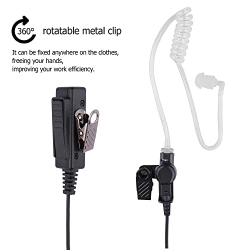Compatible with Motorola CP200 CP200D Earpiece, BPR40 CP100D CP185 RDM2070D Two Way Radio Headset,Walkie Talkie Earpiece with Mic,Earpiece for Motorola Walkie Talkie Radio - color: 2 packs